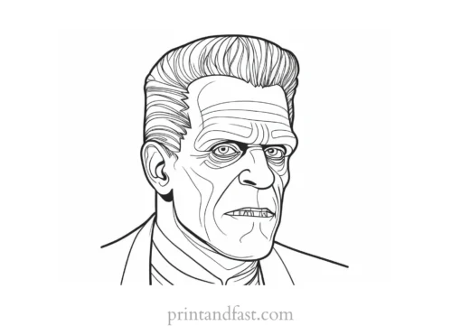 frankenstein coloring page intricate