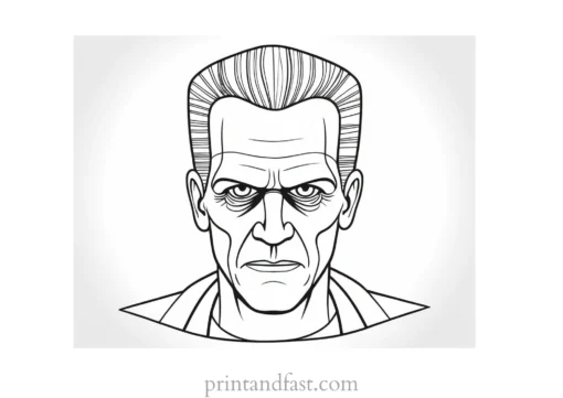 frankenstein coloring page printable