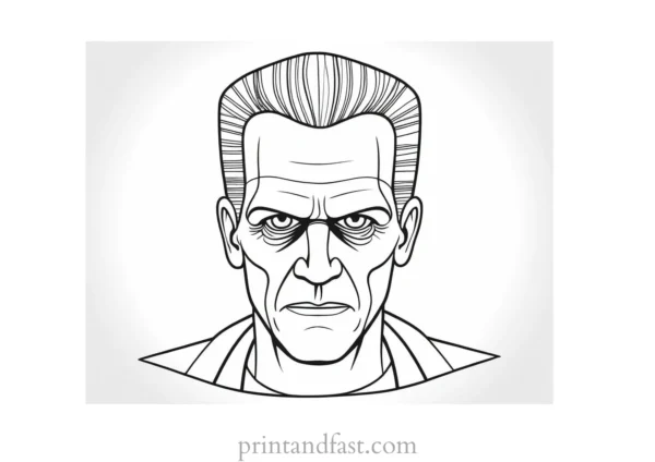 frankenstein coloring page printable