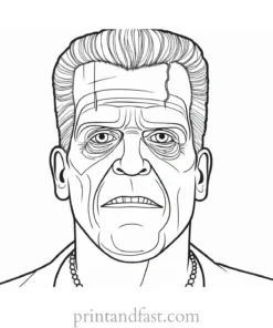 frankenstein coloring page scary