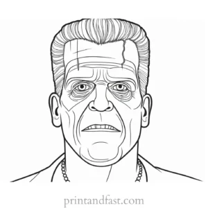 frankenstein coloring page scary