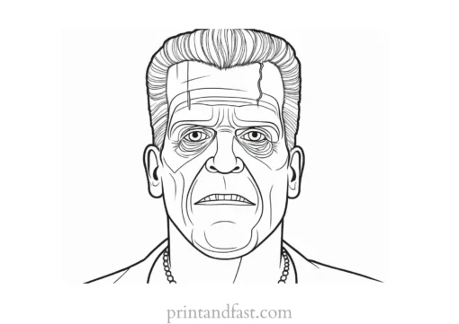 frankenstein coloring page scary