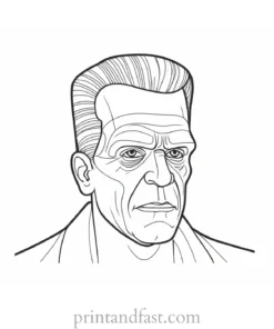 frankenstein coloring page spooky