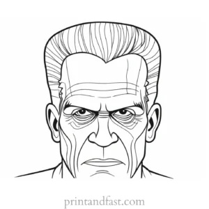 frankenstein coloring page unique