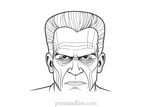 frankenstein coloring page unique