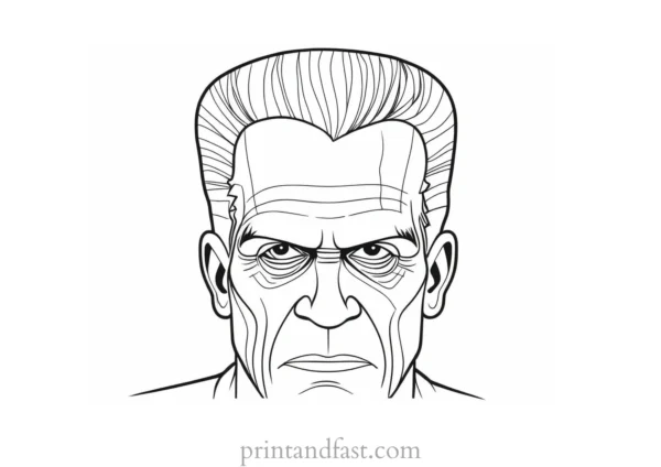 frankenstein coloring page unique