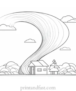 free tornado coloring page