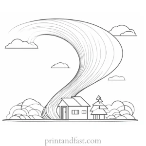 free tornado coloring page