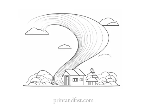 free tornado coloring page