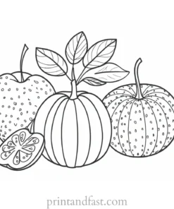 fruit coloring page autumn