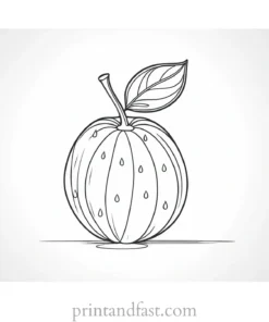 fruit coloring page cartoon