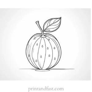 fruit coloring page cartoon