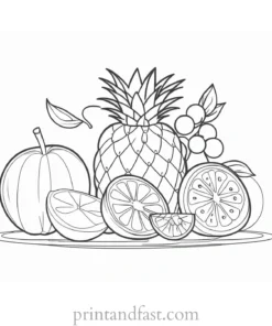 fruit coloring page educational