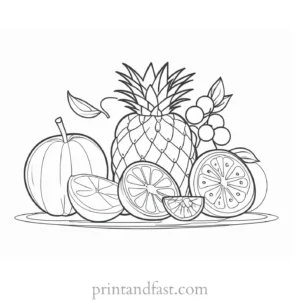 fruit coloring page educational