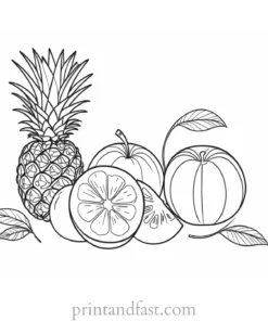 fruit coloring page for adults