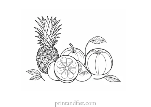 fruit coloring page for adults