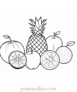 fruit coloring page free