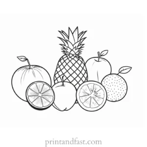 fruit coloring page free