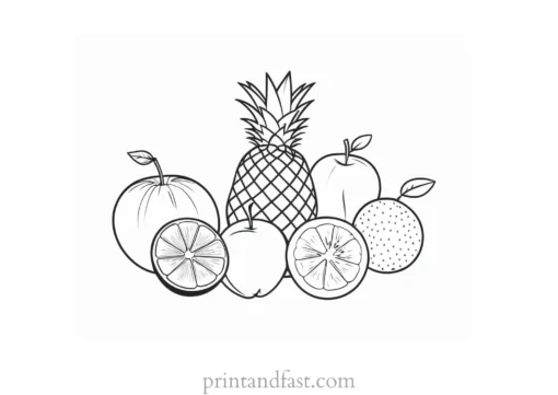 fruit coloring page free