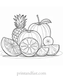 fruit coloring page fun