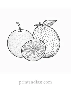 fruit coloring page online