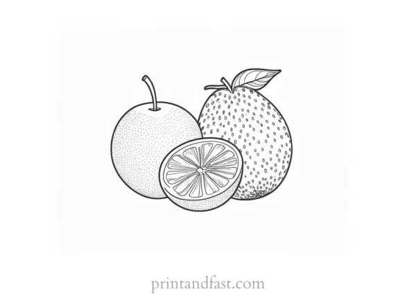 fruit coloring page online