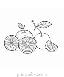 fruit coloring page printable