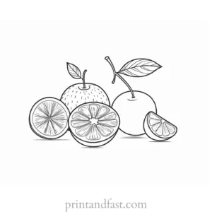 fruit coloring page printable