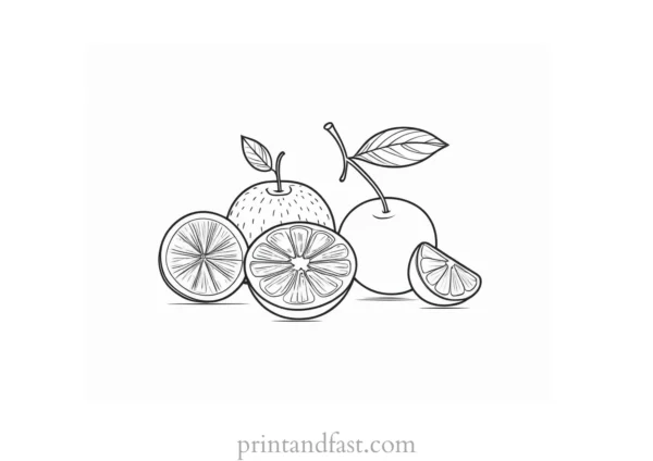 fruit coloring page printable