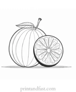 fruit coloring page simple