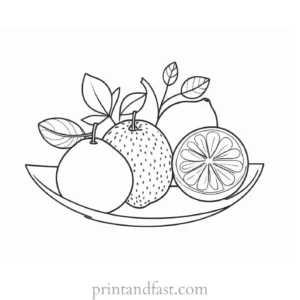 fruit coloring page spring