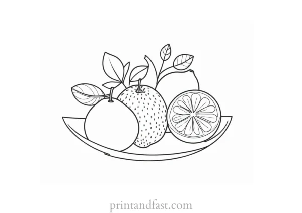 fruit coloring page spring