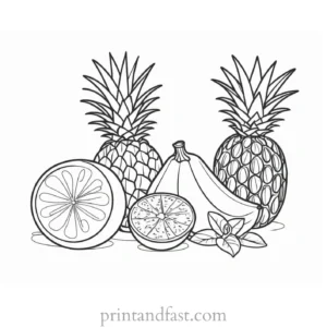 fruit coloring page summer