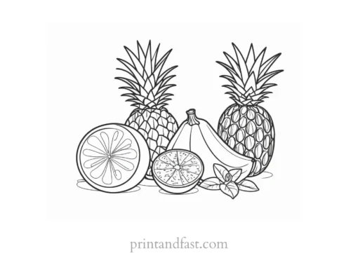 fruit coloring page summer