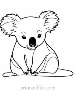 fun Koala Coloring Page