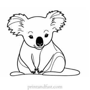 fun Koala Coloring Page