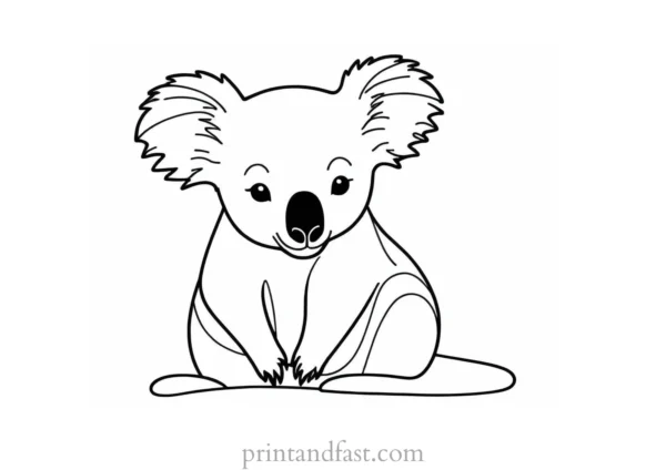 fun Koala Coloring Page