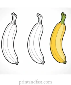 fun banana coloring page