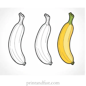 fun banana coloring page