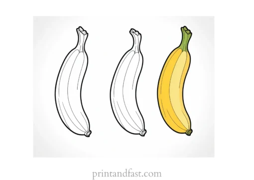 fun banana coloring page