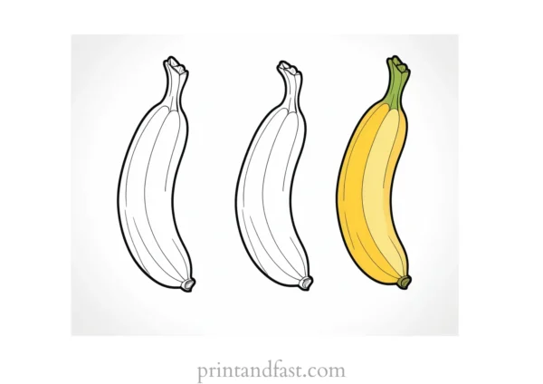 fun banana coloring page