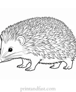 funny hedgehog coloring page