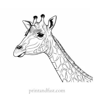 giraffe coloring page online