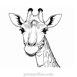 giraffe coloring page printable