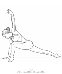 gymnastics coloring page advanced