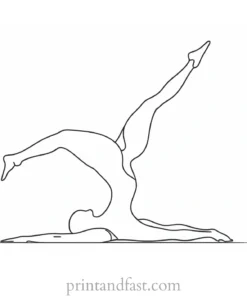 gymnastics coloring page artistic