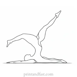 gymnastics coloring page artistic