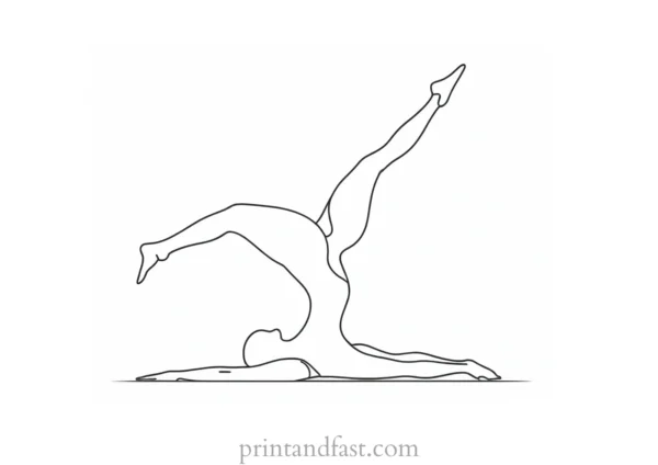 gymnastics coloring page artistic