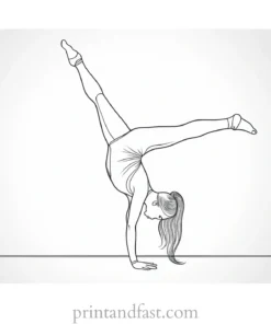 gymnastics coloring page beginner