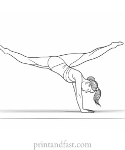 gymnastics coloring page competition